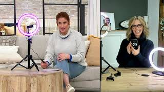 Monster Smart 10" Multi-Color /Zone LED Lamp and Ring Light Kit on QVC screenshot 1