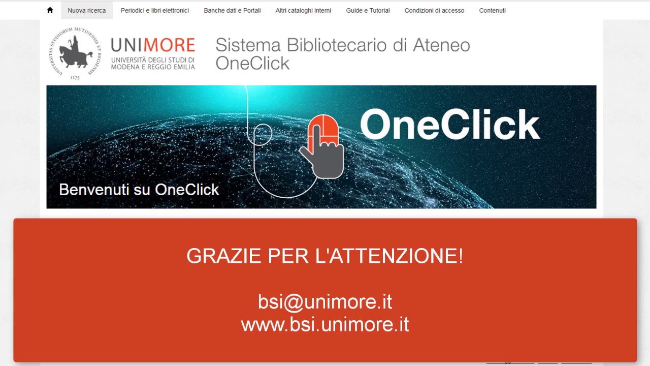 [08] Tutorial OneClick. Area scientifica