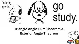 Triangle Angle-Sum Theorem & Exterior Angle Theorem: A Simple Introduction