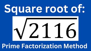 Square Root of 2116 Square Root of 2116