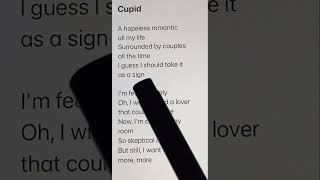 Enjoy Cupid! #duet #singer #karaoke #cupid #music #lyrics #fyp #therapy #relaxing #guitar