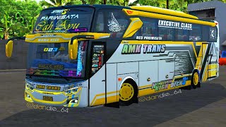 SHARE !! Livery AMK TRANS Mod Jb3  Shd HINO RK8 Angga Saputro Cvt Faridh Madyawan