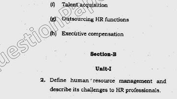MBA 4th Sem Strategic Human Resource Management Question Paper 2015