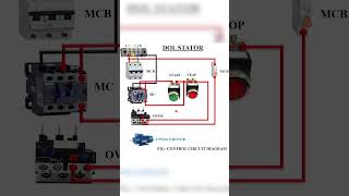 DOL starter circuit diagram. #youtubeshorts #electrical #technology #tech #autocad