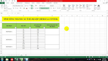 BÀI SỐ 6: Tính tổng nhanh các ô đã bị gộp (merge & center)