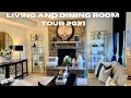 HOW TO DECORATE BLUE AND WHITE | LIVING AND DINING ROOM TOUR | CHINOISERIE CHIC | #homedecor