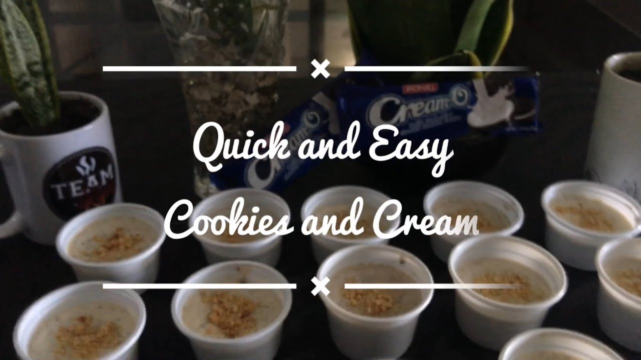 QUICK and EASY COOKIES and CREAM (4 ingredients only) - YouTube