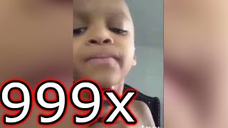 Kid uses grandmas voice box for auto tune 999x speed meme