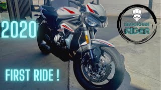 2020 Triumph street triple 660 Lams    First ride!!