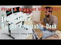 First & Biggest Unboxing | Jin Office | Height Adjustable Desk | 80kg Capacity | 1200 x 750 mm