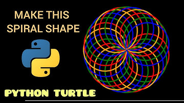 Making a spiral shape by Python programming. Python Turtle.