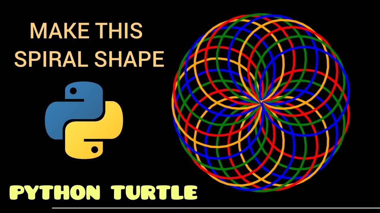 Making a spiral shape by Python programming. Python Turtle. - YouTube