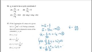 K-SET l Solved previous year question papers l Classical Mechanics l Part-2