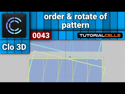 0043. order pattern & rotate pattern in clo3D