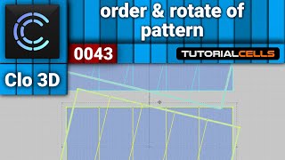 0043. order pattern & rotate pattern in clo3D