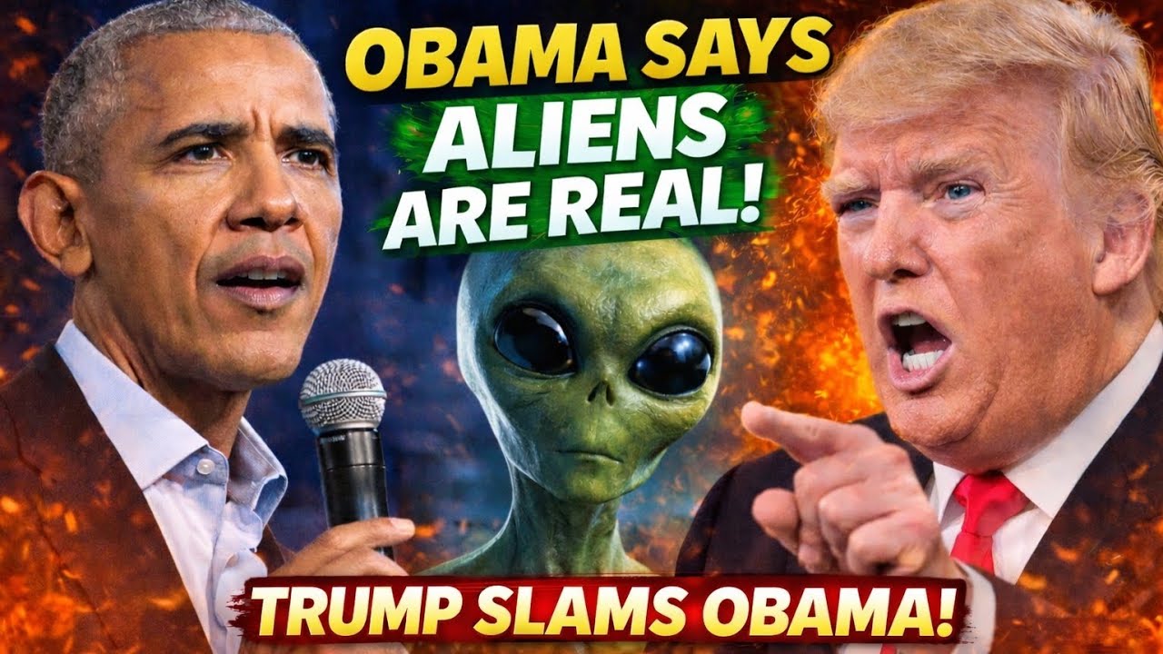 Trump says Obama in Trouble after Aliens are real claims - YouTube