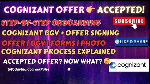How to Accept Cognizant Offer Letter & Complete BGV | Full Onboarding Process