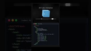 3D cube animation.             #programming #python #programming #react #coding