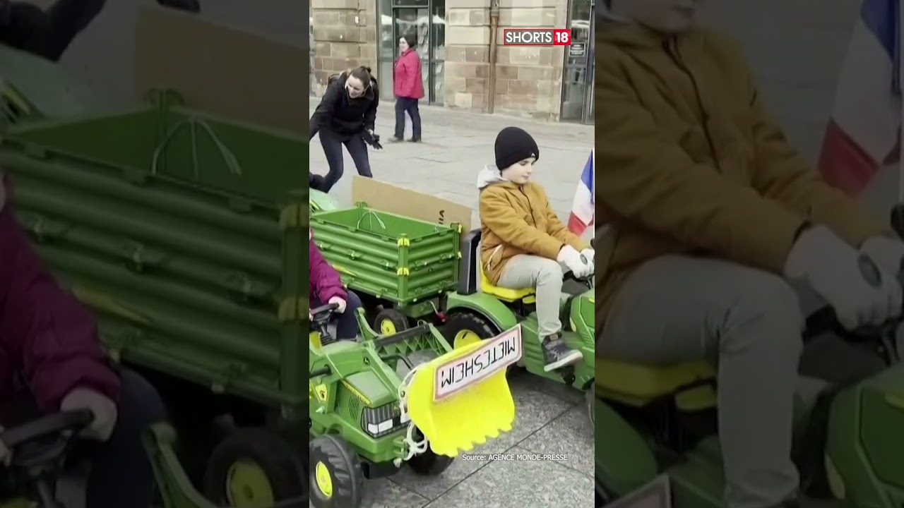 Mini Farmers' Uprising: Kids Ride Toy Tractors In Solidarity With.