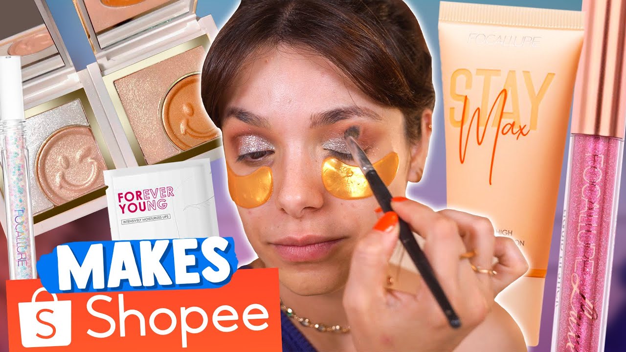 Testei MAKES que ACHEI na SHOPEE! Iluminador, Base, Gritti e maisss