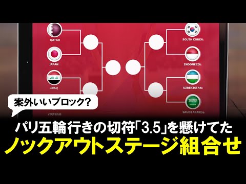 【U-23日本代表】パリ五輪行きの切符「3.5」を懸けたアジア杯ノックアウトステージ、組み合わせがこちら。
