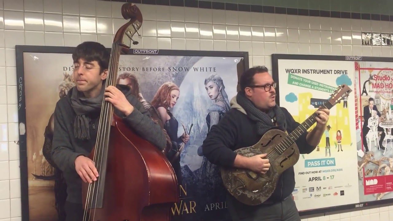 AMAZING Whistling Solos! Buskers perform On A Slow Boat to China in NYC Subway