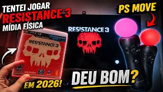 Tentei jogar Resistance 3 Mídia Física com PS Move No Playstation 3 em 2026 (Deu bom?)