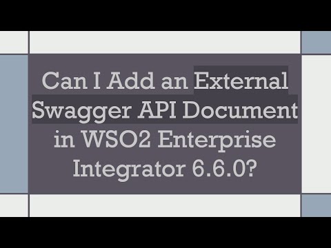 Can I Add an External Swagger API Document in WSO2 Enterprise Integrator 6.6.0?
