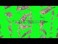 5 Dollars Green Screen Falling Money Bills Banknotes Chroma Key Background Animation HD and 4K res