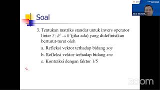 Aljabar Linier KP A Week 12 Transformasi Linier