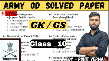 Army Agniveer GK , GS practice paper 2024 by Rohit Verma .