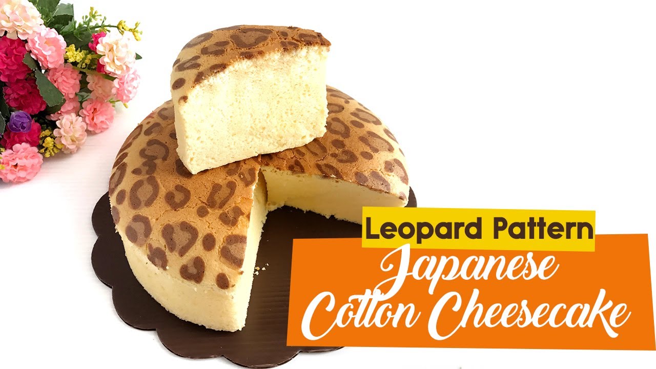 Leopard Pattern Japanese Cotton Cheesecake - YouTube