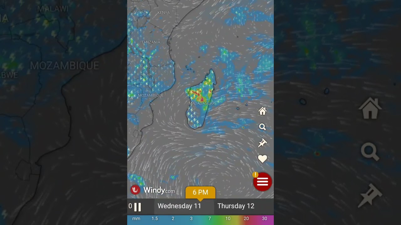 Rain Forecast of TROPICAL CYCLONE GEZANI for the next 4 days from 9th Feb @4.30am GMT - Windy.com