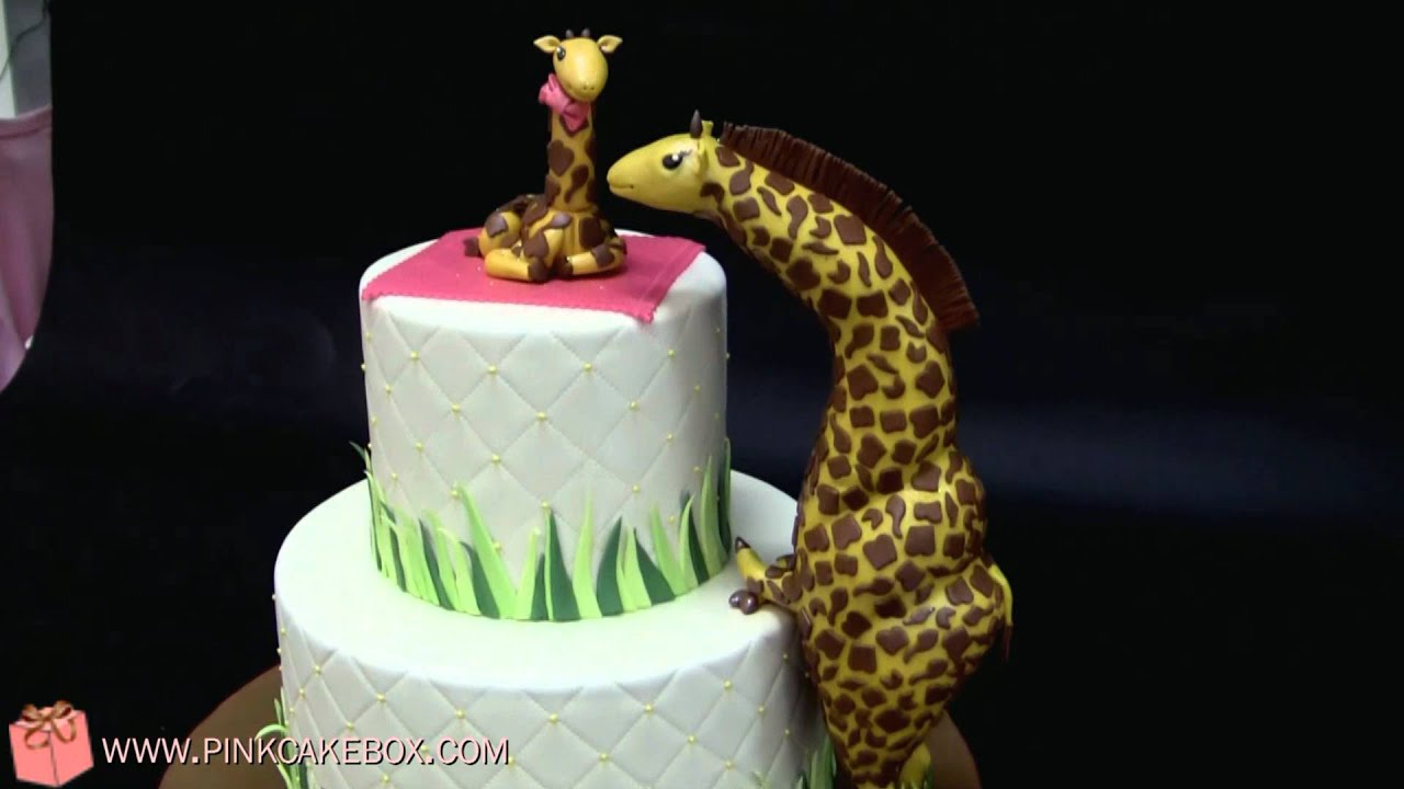Giraffe Themed Baby Shower Cake Youtube Giraffe Themed Baby Shower Cake Youtube