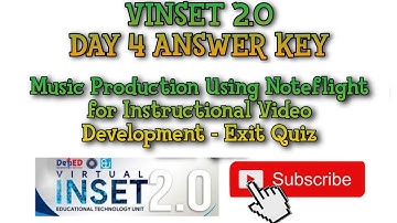 VINSET 2.0 DAY 4 ANSWER KEY Music Production Using Noteflight for Instructional Video