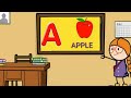 Phonics song for children  a for apple  alphabet song  letter sounds  abc song  alphabet song