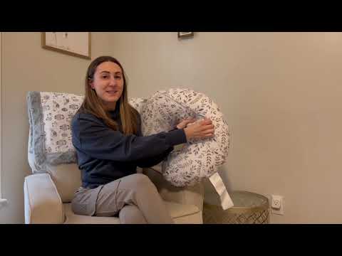Boppy Nursing Pillow Original Support (Gray Taupe Leaves) REVIEW after 1 year of use!