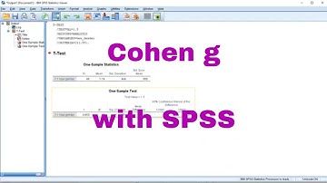 SPSS - Cohen