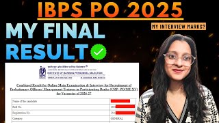 My Ibps Po Final Result 2025?