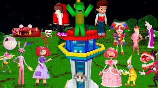 ALL SCARY MONSTERS FROM DIGITAL CIRCUS vs Paw Patrol Security House minecraft JJ and Mikey - Maizen