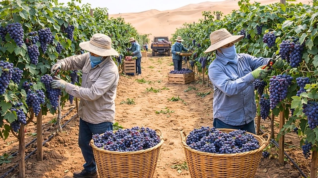 From Sand to Vineyards: The Astonishing Process of Growing Grapes Across Hundreds of Desert Hectares