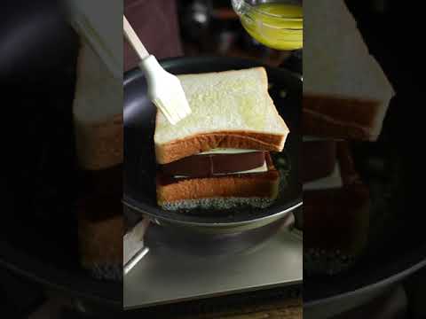 Ultimate moist chocolate cake and cheese sandwich #shorts #asmr #cooking
