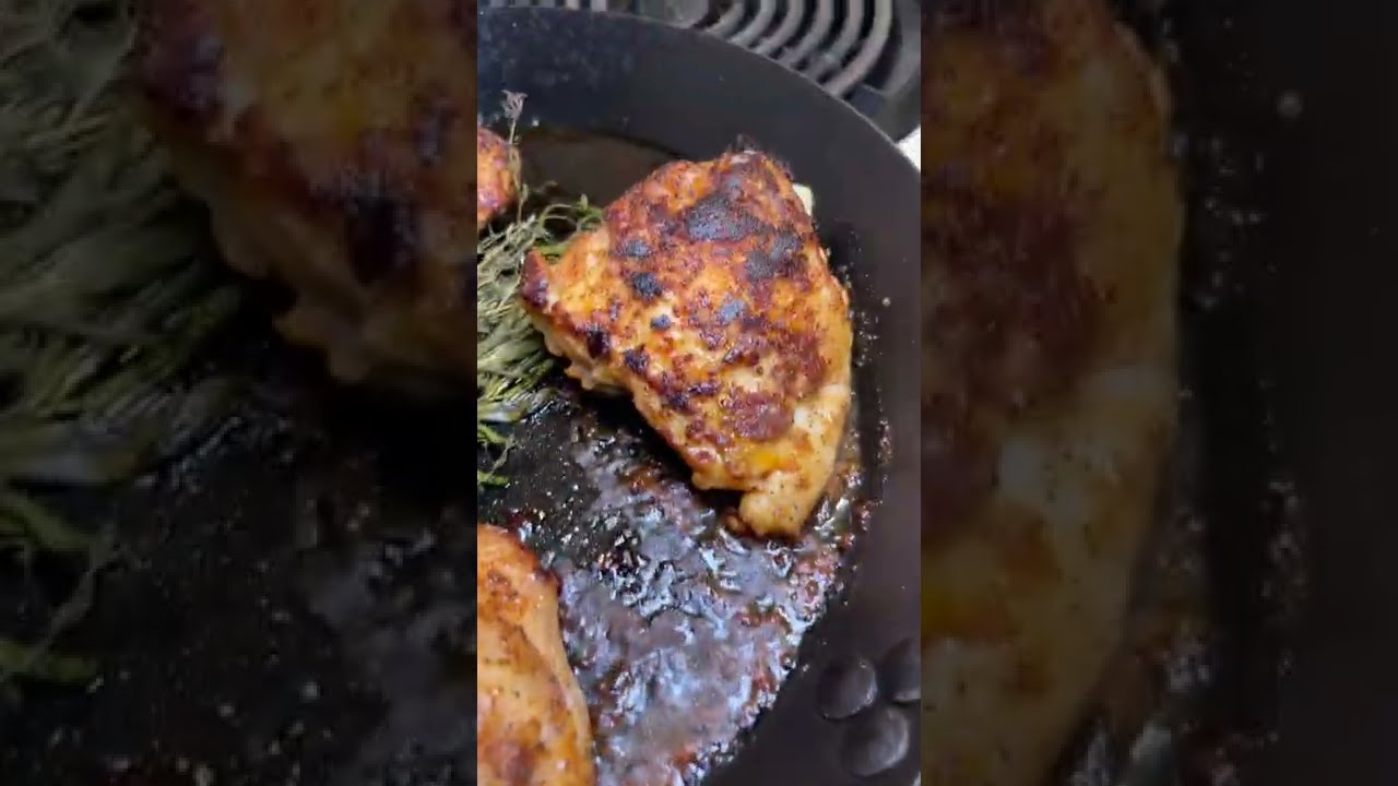 I tried cooking chicken thighs YouTube