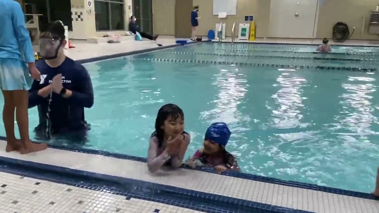 수영 클래스 (First ever swimming class at YMCA, Mill Creek) 3.1.2022