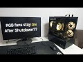 How to fix PC fan lights that stay on after shutdown