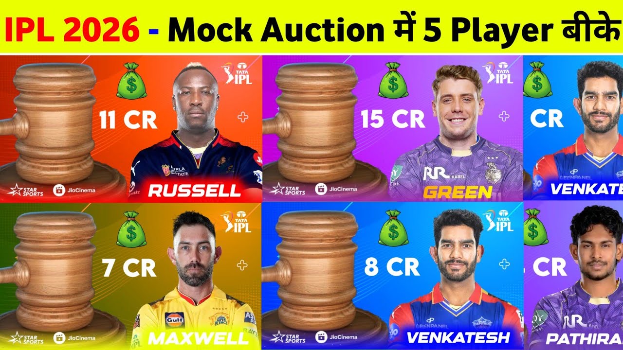 IPL 2026 Mock Auction - 5 Marque Players New Team Finalised Before Auction 