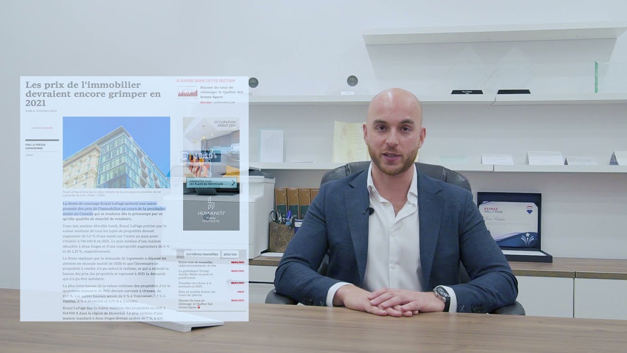 Quelles sont vos prévisions pour le marché immobilier 2021?