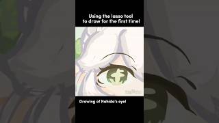 Trying out the lasso tool to draw Nahida's eye!🤍✨ // #youngartist #art #drawing #artist #fypシ゚viral