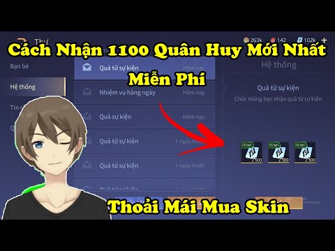 Video Liên Quân | Cách Nhận 1300 Quân Huy Miễn Phí Và Tặng... - youtube