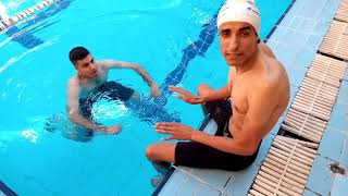 تعليم السباحه والانقاذ | الوقوف في الماء بكل سهولة | كابتن سامي محمد